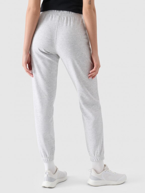 Damskie spodnie dresowe joggery 4F 4FWMM00TTROF1138 - szare 