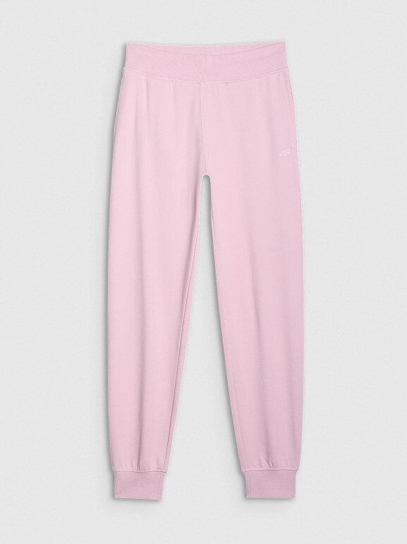 Damskie spodnie dresowe joggery 4F 4FWMM00TTROF1386 - różowe