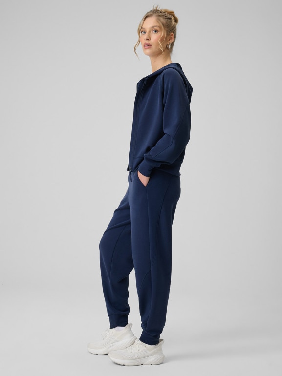 Damskie spodnie dresowe joggery 4F 4FWSS26TTROF1410 - granatowe