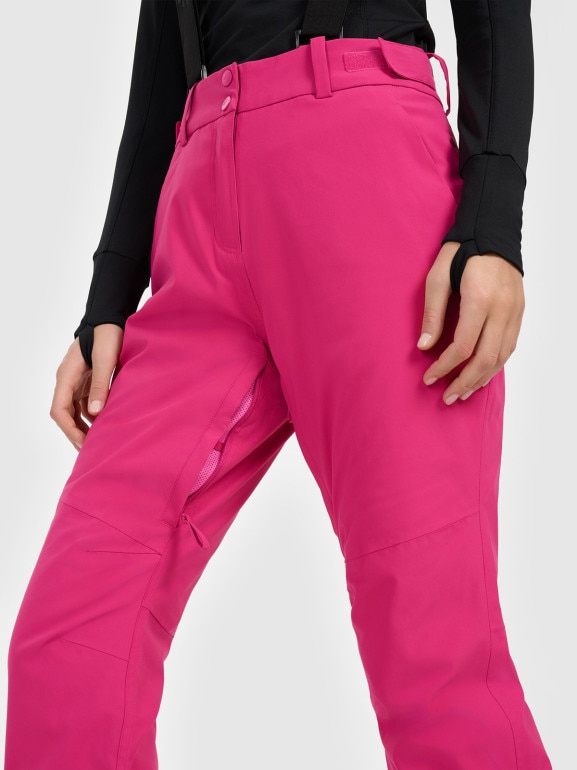Damskie spodnie narciarskie 4F 4FWAW25TFTRF0941 - różowe