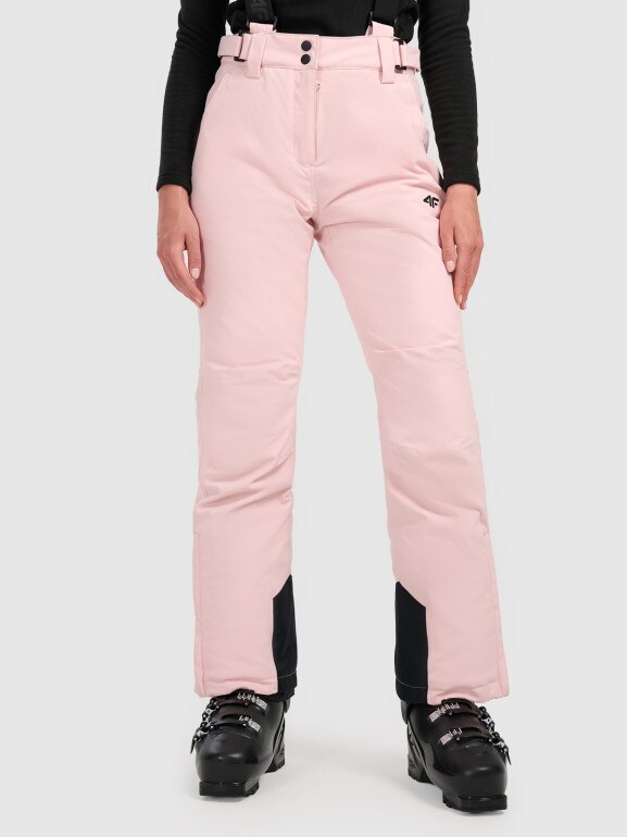 Damskie spodnie narciarskie 4F 4FWAW25TFTRF0944 - różowe