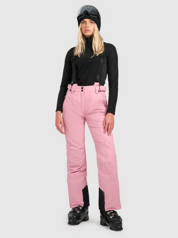 Damskie spodnie narciarskie 4F 4FWAW25TFTRF1157 - różowe