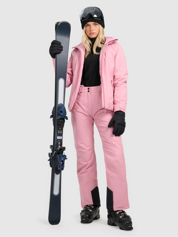 Damskie spodnie narciarskie 4F 4FWAW25TFTRF1157 - różowe