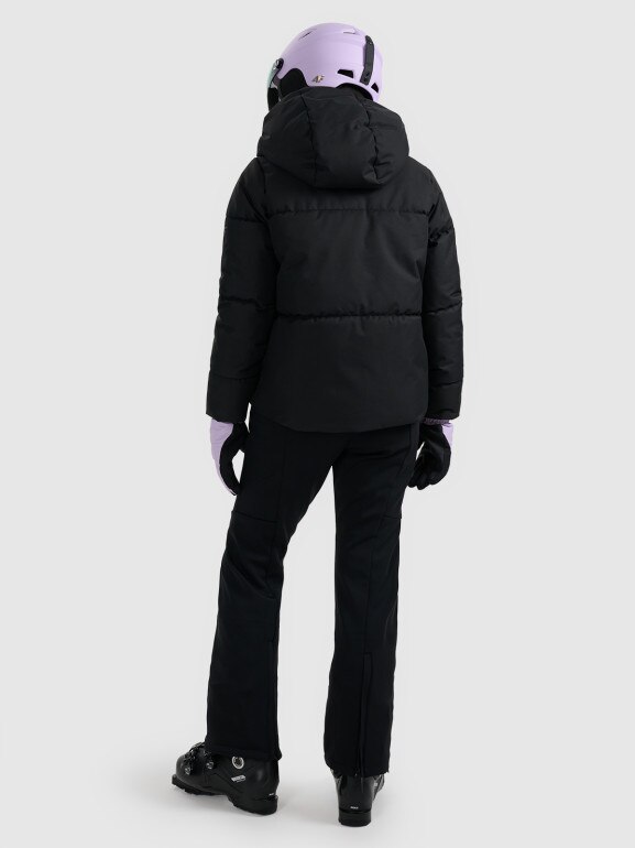 Damskie spodnie narciarskie softshell 4F 4FWAW25TFTRF0943 - czarne