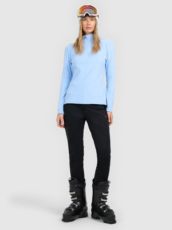 Damskie spodnie narciarskie softshell 4F 4FWAW25TFTRF0945 - czarne