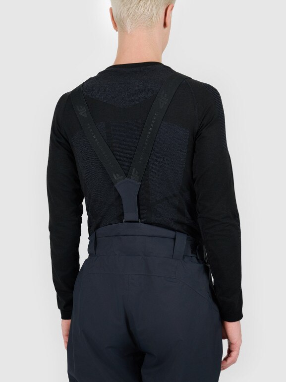 Damskie spodnie narciarskie z szelkami Dermizax 20000 4F 4FWAW25TFTRM0902 - czarne