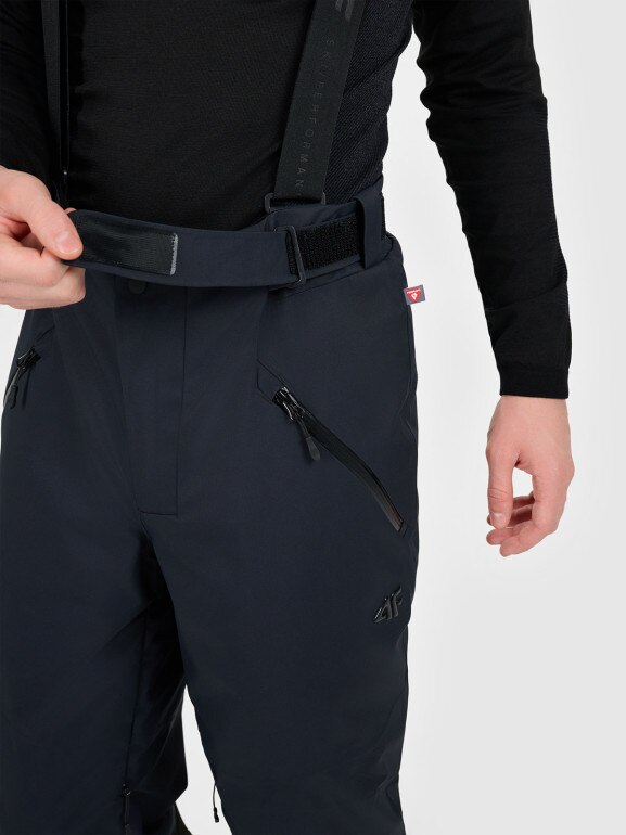 Damskie spodnie narciarskie z szelkami Dermizax 20000 4F 4FWAW25TFTRM0902 - czarne