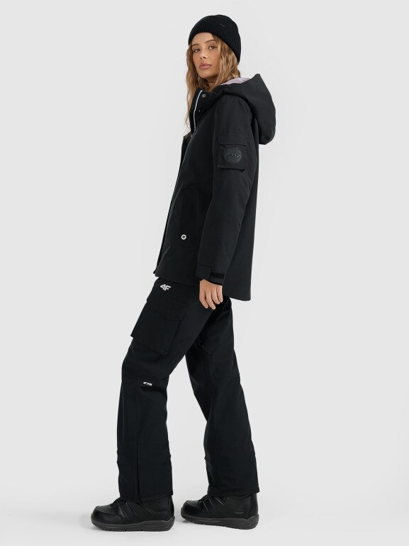 Damskie spodnie snowboardowe 4F 4FWAW25TFTRF1220 - czarne