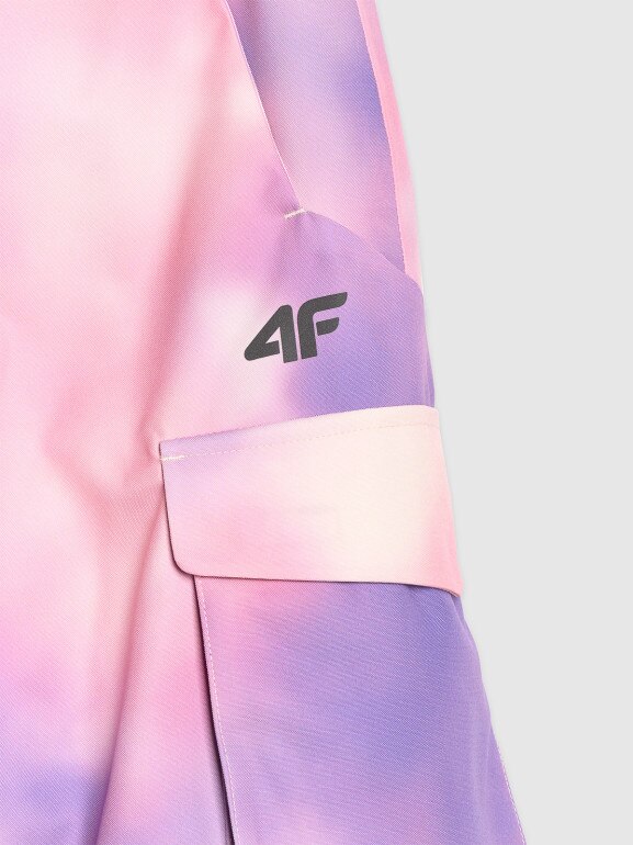 Damskie spodnie snowboardowe 4F 4FWAW25TFTRF1220 - multikolor