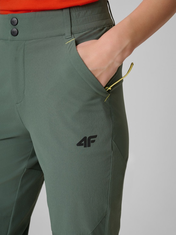 Damskie spodnie trekkingowe 4F 4FWSS26TFTRF1328 - khaki