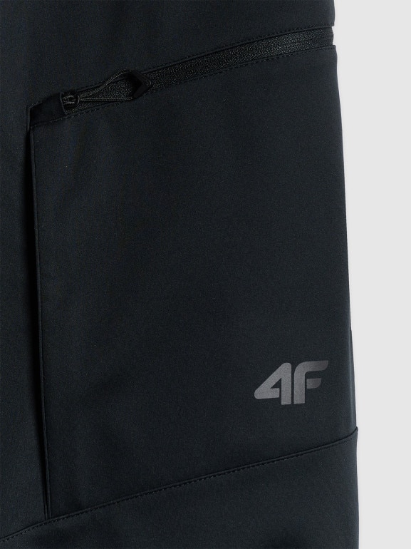 Damskie spodnie trekkingowe softshell 4F 4FWSS26TFTRF1352 - czarne