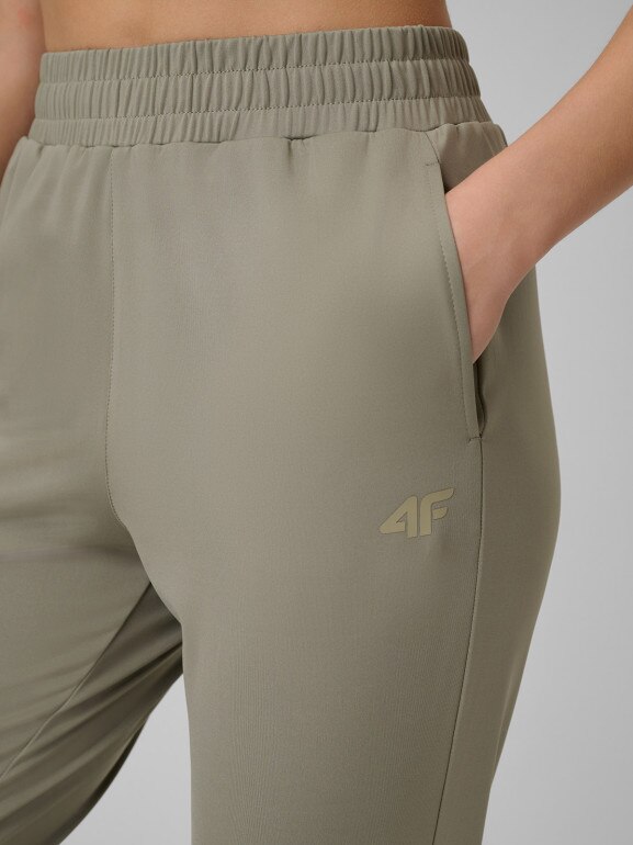 Damskie spodnie treningowe 4F 4FWSS26TFTRF1074 - khaki