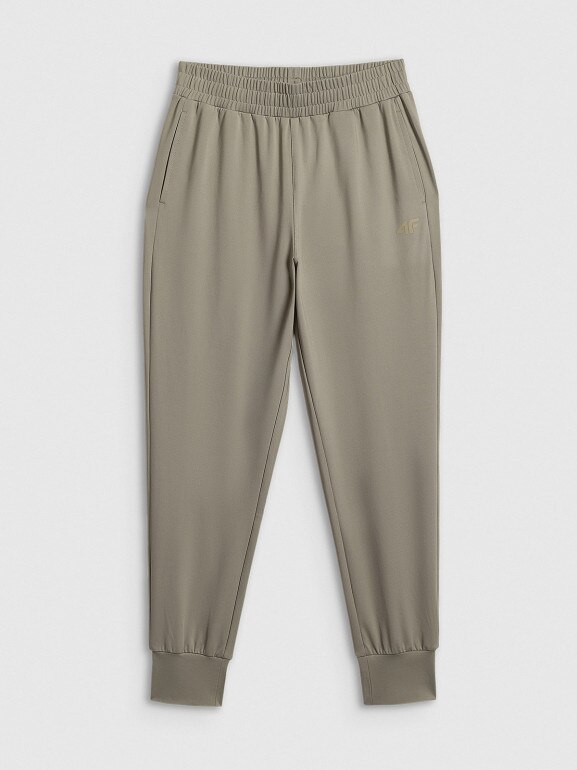 Damskie spodnie treningowe 4F 4FWSS26TFTRF1074 - khaki