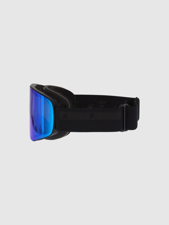 Gogle narciarskie z multibarwną powłoką uniseks 4F 4FWMM00AGOGU065 - czarne