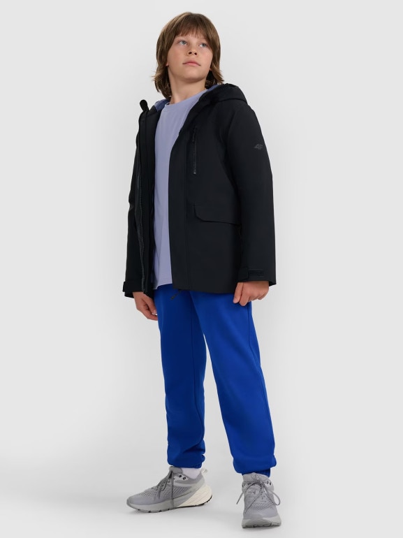 Chłopięca kurtka przejściowa 4F 4FJRAW25TJACM309 - czarna