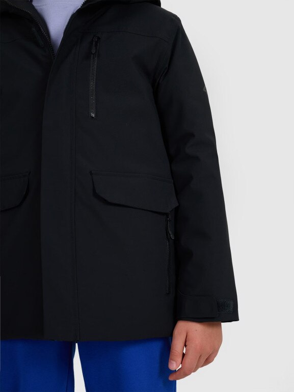 Chłopięca kurtka przejściowa 4F 4FJRAW25TJACM309 - czarna