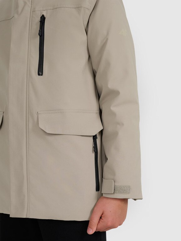 Chłopięca kurtka przejściowa 4F 4FJRAW25TJACM309 - beżowa