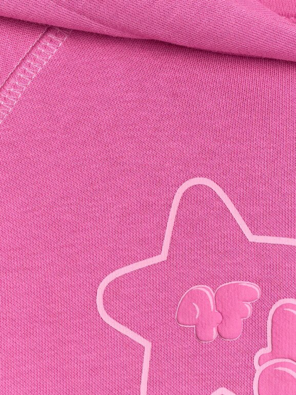 Dziewczęca bluza nierozpinana z kapturem 4F 4FJRAW25TSWSF2439 - różowa