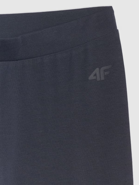 Dziewczęce legginsy dzianinowe 4F 4FJRAW25TTIGF291 - granatowe