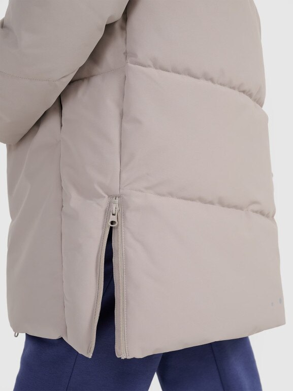 Dziewczęcy płaszcz zimowy 4F 4FJRAW25TTJAF1068 - beżowy