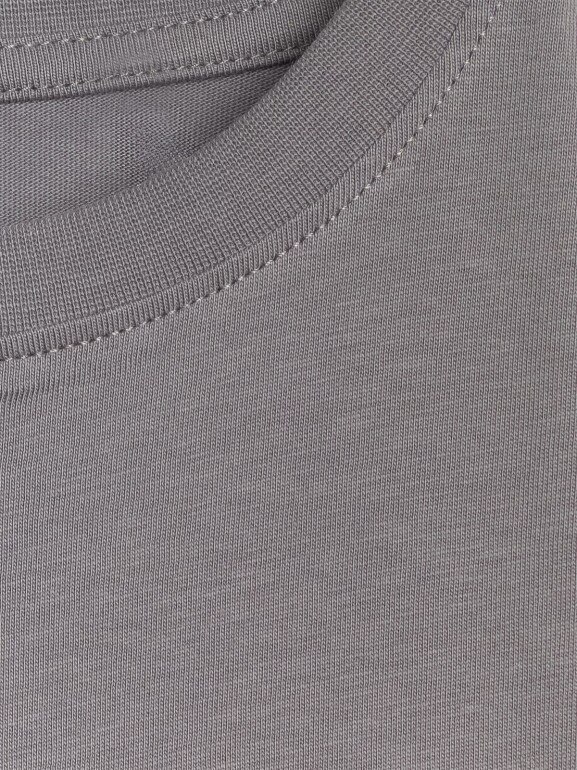 Dziewczęcy t-shirt oversize z nadrukiem 4F 4FJRAW25TTSHF3197 - szary