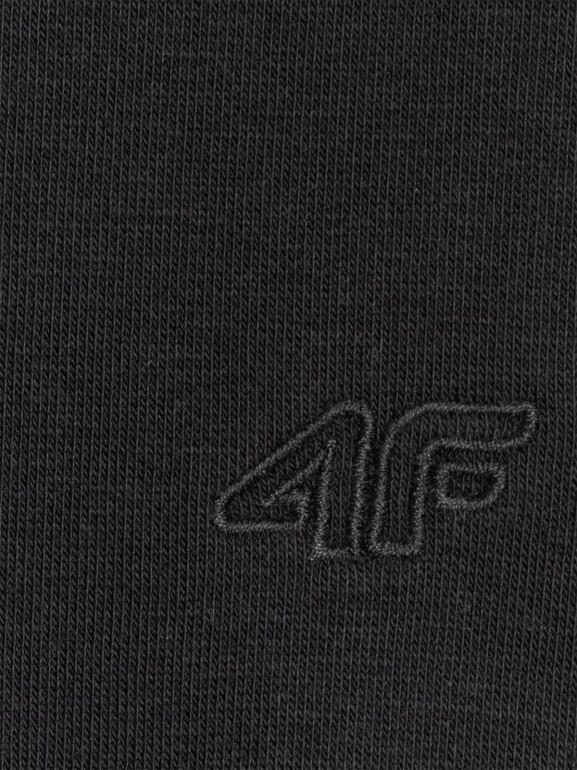 Dziewczęca bluza nierozpinana z kapturem 4F 4FJRMM00TSWSF2465 - czarna