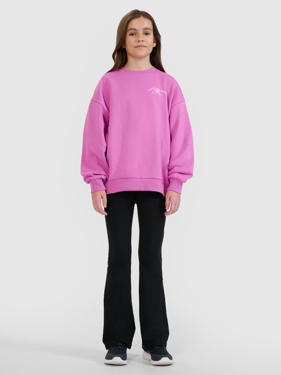 Dziewczęce legginsy dzianinowe 4F 4FJRSS25TTIGF271 - czarne