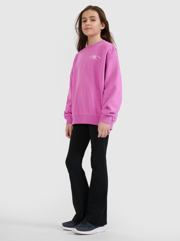 Dziewczęce legginsy dzianinowe 4F 4FJRSS25TTIGF271 - czarne