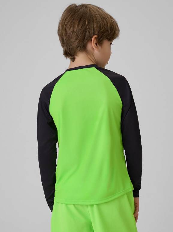 Chłopięcy longsleeve do pływania UPF50+ 4F 4FJRSS26TFLOM665 - zielony