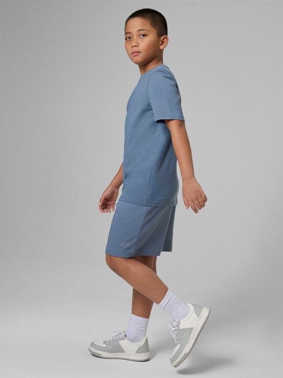 Chłopięce spodenki dresowe 4F 4FJRSS26TSHOM0866 - denim