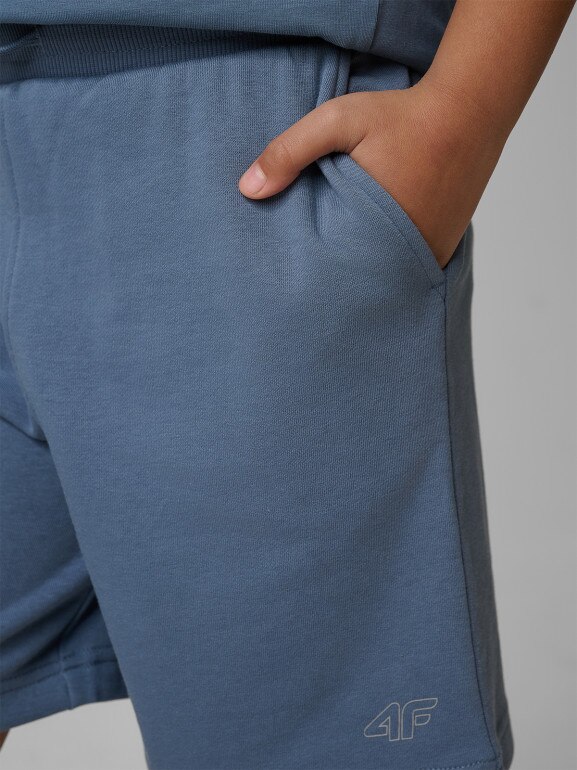 Chłopięce spodenki dresowe 4F 4FJRSS26TSHOM0866 - denim