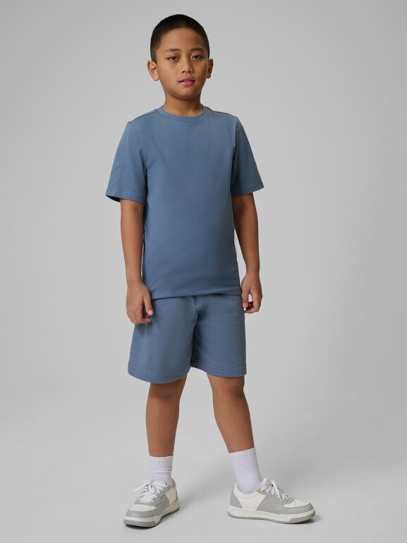Chłopięce spodenki dresowe 4F 4FJRSS26TSHOM0866 - denim