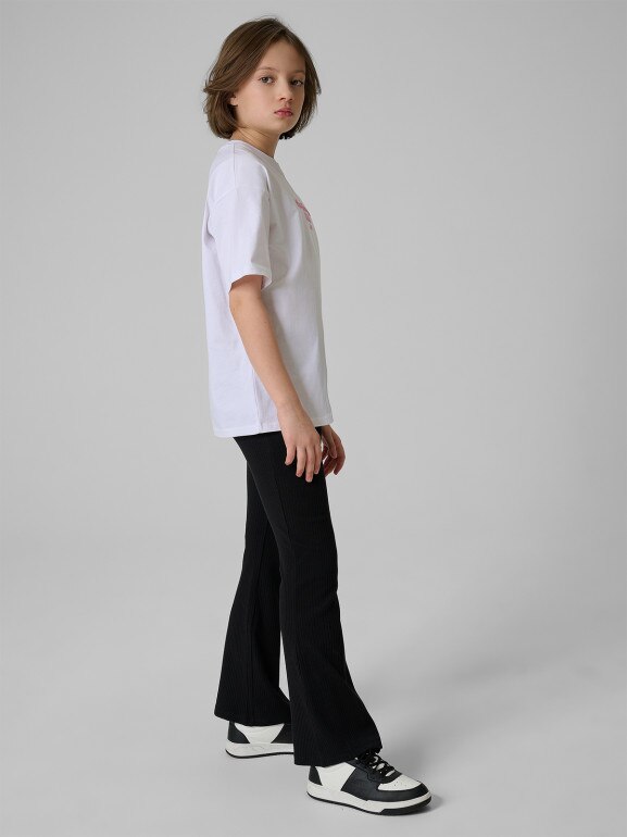 Dziewczęce legginsy 4F 4FJRSS26TTIGF330 - czarne