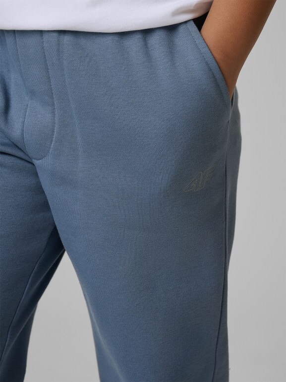 Chłopięce spodnie dresowe joggery 4F 4FJRSS26TTROM1824 - denim