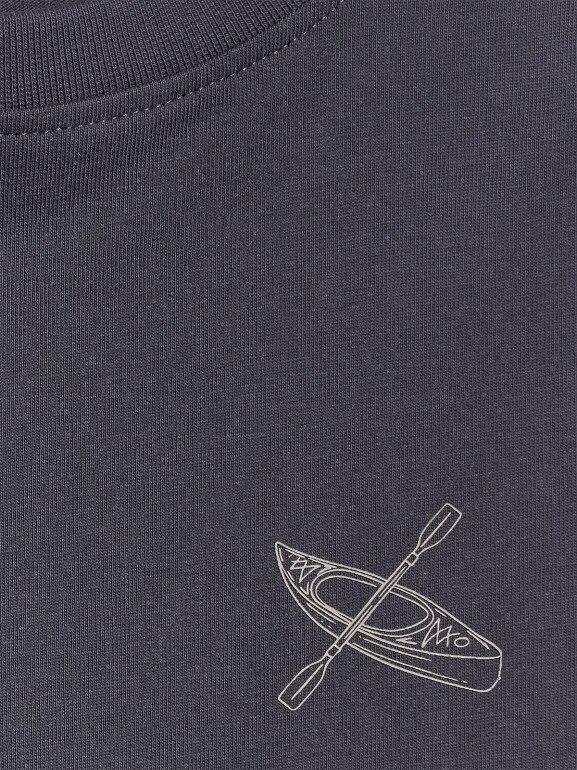 Chłopięcy t-shirt z nadrukiem 4F 4FJRSS26TTSHM3748 - szary