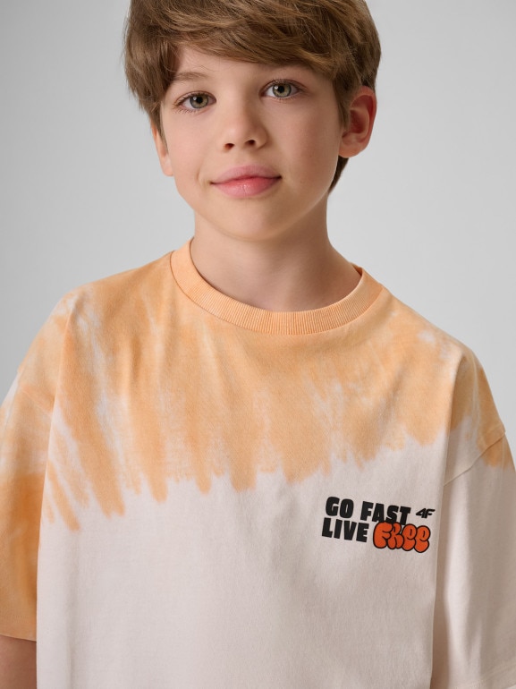 Chłopięcy t-shirt z nadrukiem 4F 4FJRSS26TTSHM4172 - multikolor