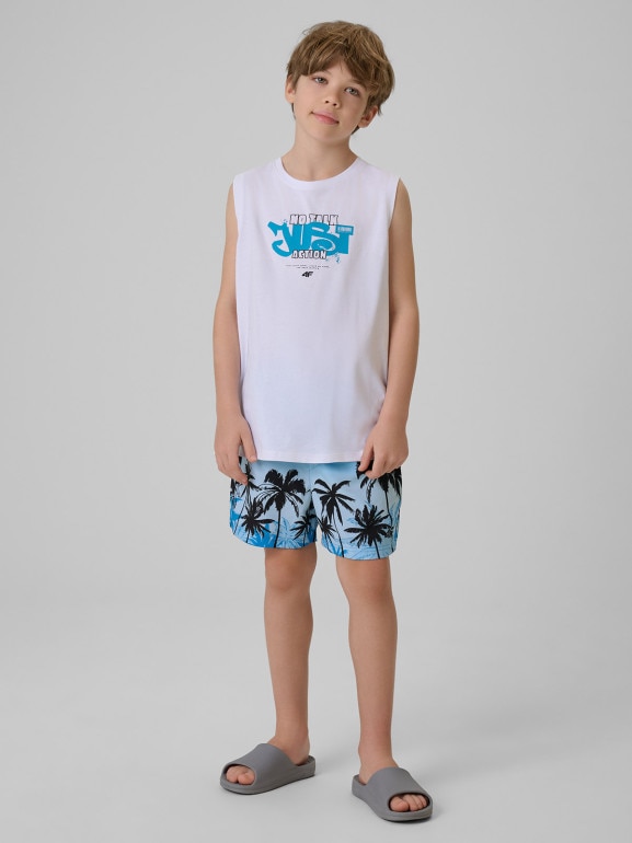 Chłopięce spodenki plażowe 4F 4FJRSS26UBDSM252 - multikolor
