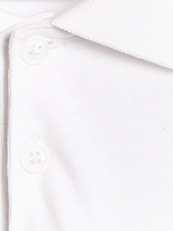 Chłopięcy longsleeve polo 4F 4FJWAW25TLONM483 - biały