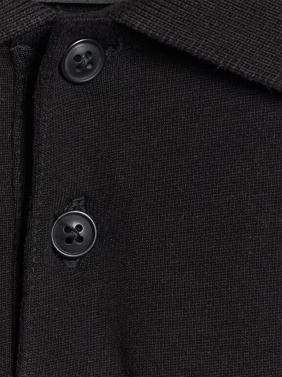 Chłopięcy longsleeve polo 4F 4FJWAW25TLONM483 - czarny