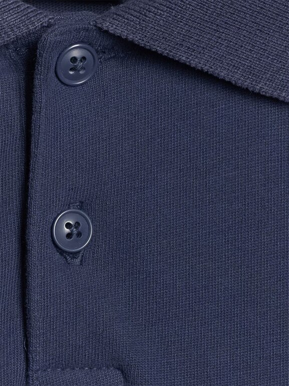 Chłopięcy longsleeve polo 4F 4FJWAW25TLONM483 - granatowy