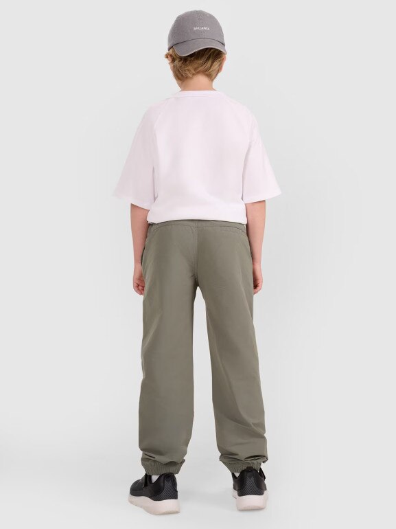 Chłopięce spodnie joggery casual 4F 4FJWAW25TTROM1259 - szare