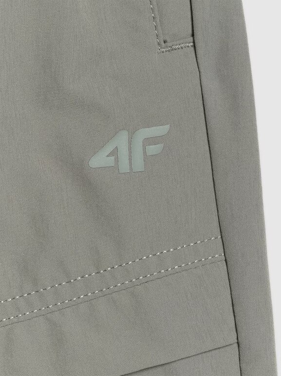 Chłopięce spodnie joggery casual 4F 4FJWAW25TTROM1259 - szare