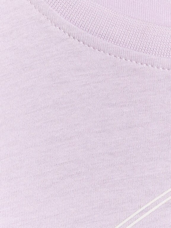 Dziewczęcy t-shirt z nadrukiem 4F 4FJWAW25TTSHF2388 - fioletowy