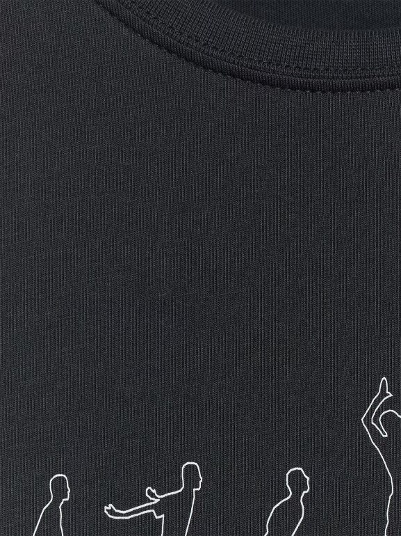 Chłopięcy t-shirt z nadrukiem 4F 4FJWAW25TTSHM2414 - czarny