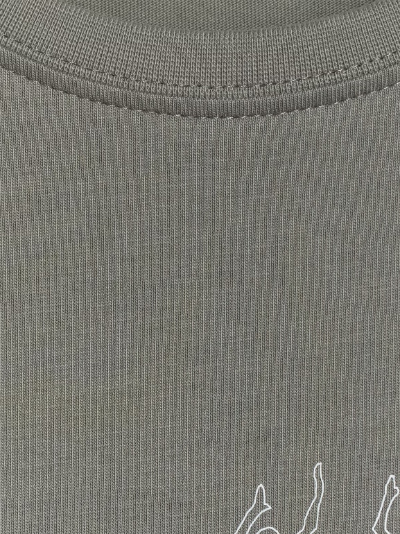 Chłopięcy t-shirt z nadrukiem 4F 4FJWAW25TTSHM2414 - szara