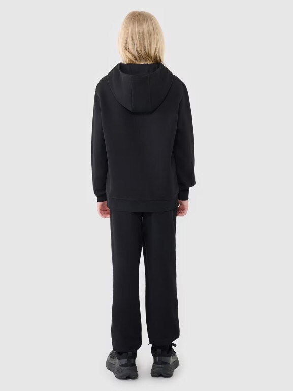 Chłopięce spodnie dresowe joggery 4F 4FJWMM00TTROM1188 - czarne