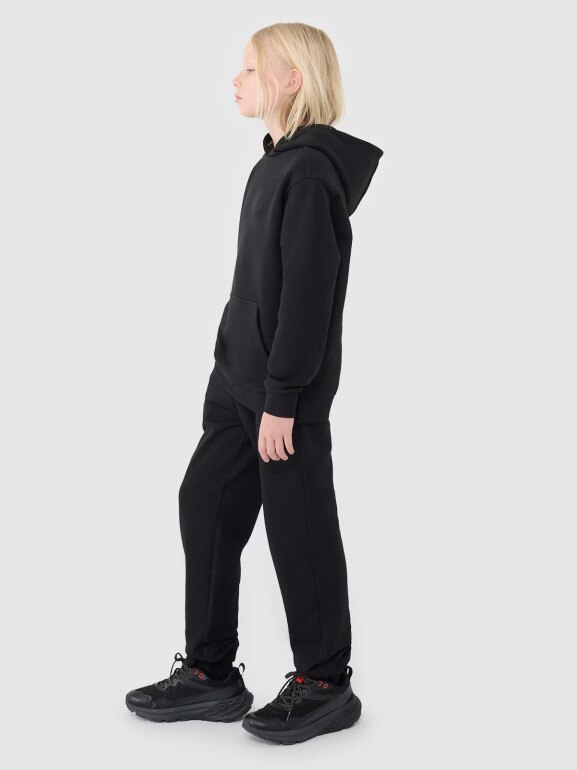 Chłopięce spodnie dresowe joggery 4F 4FJWMM00TTROM1188 - czarne