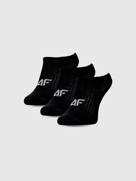 Dziewczęce skarpetki (3-pack) 4F 4FJWMM00USOCF496 - czarne