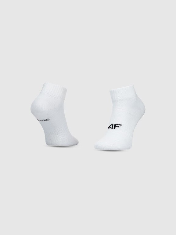 Chłopięce skarpetki za kostkę (3-pack) 4F 4FJWMM00USOCM499 - białe