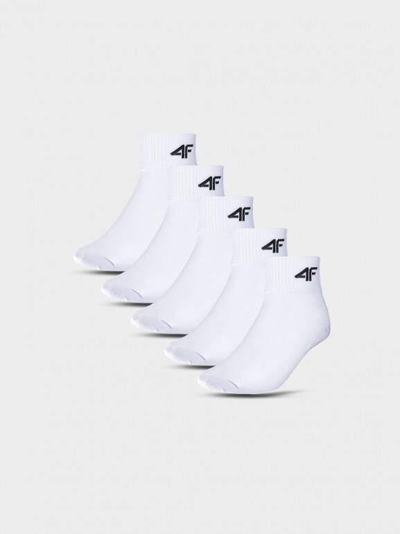 Dziecięce skarpetki (5-pack) 4F 4FJWMM00USOCU295 - białe